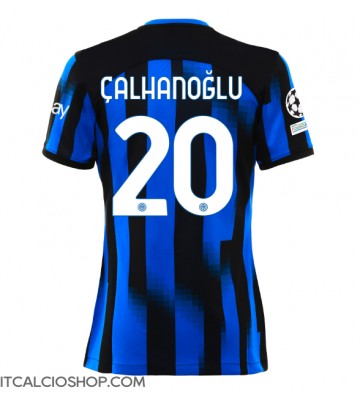 Inter Milan Hakan Calhanoglu #20 Prima Maglia Femmina 2023-24 Manica Corta